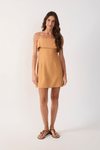 Vestido Curto Estampa Risca de Giz
