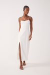 Vestido Midi Linho Fenda