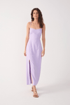 Vestido Midi Linho Fenda