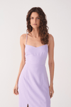Vestido Midi Linho Fenda