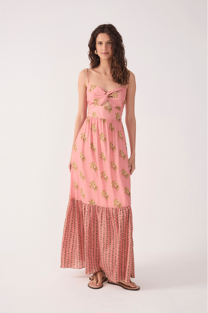 Vestido Cropped Estampa Oásis Mix