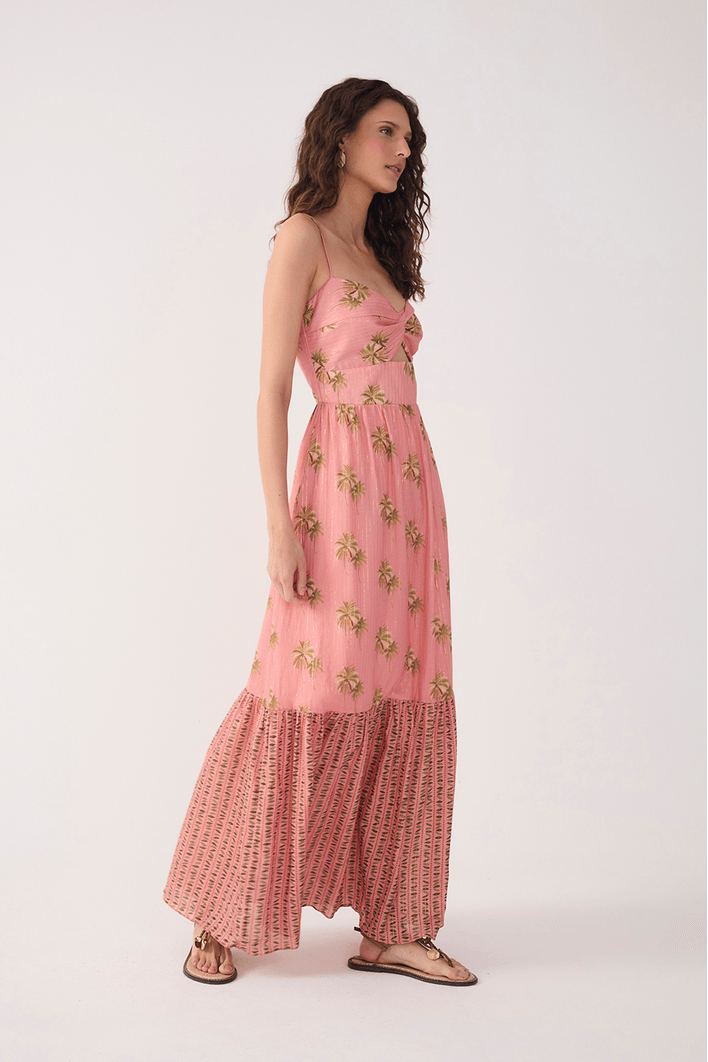 Vestido Cropped Estampa Oásis Mix