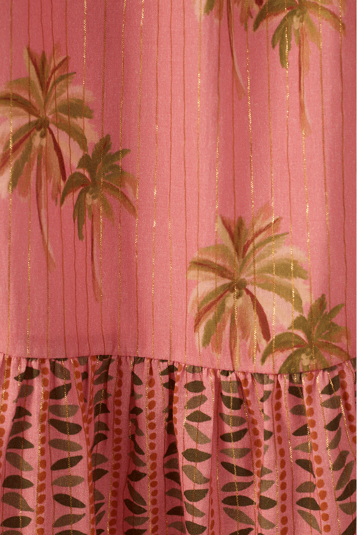 Vestido Cropped Estampa Oásis Mix