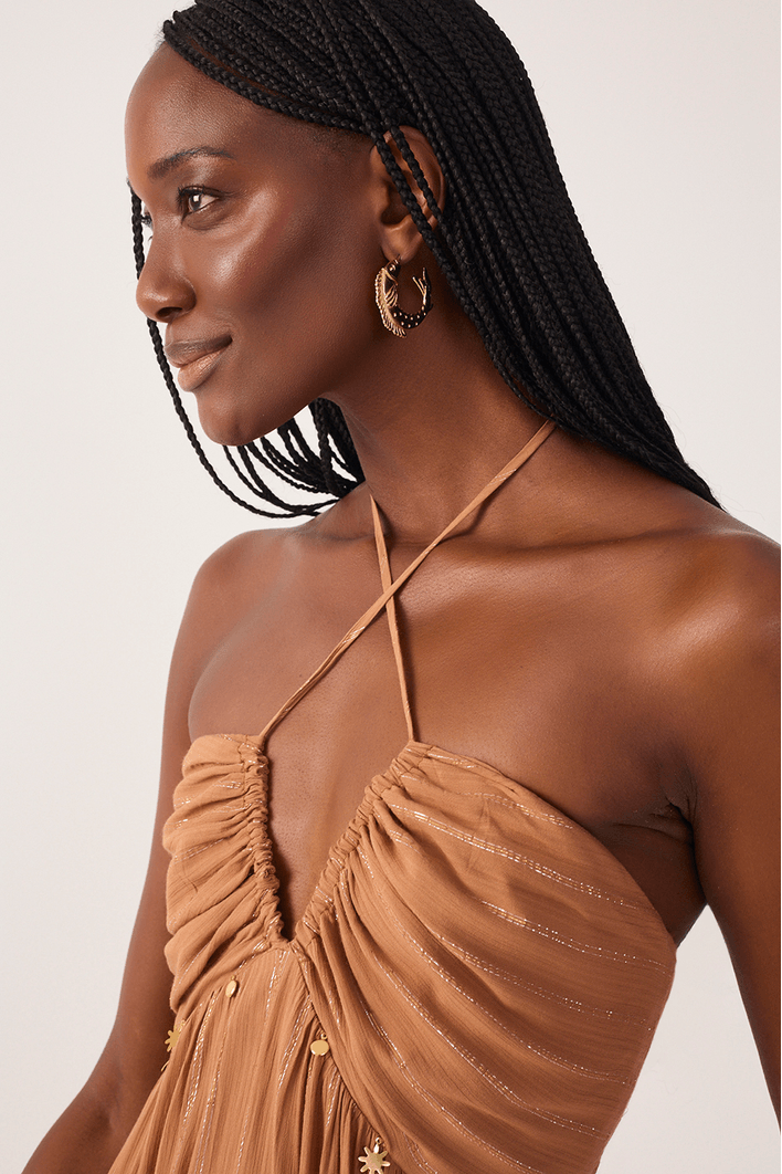 Macacão Lurex Busto Franzido