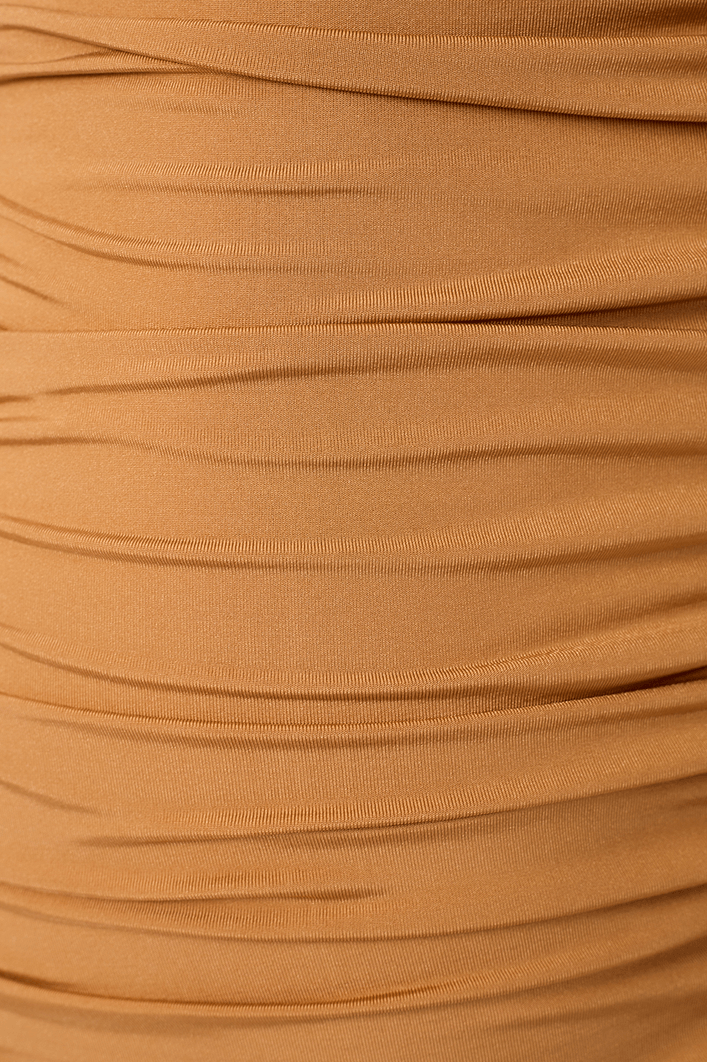 Vestido Sem Alça Franzido Jersey