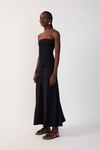 Vestido Sem Alça Franzido Jersey
