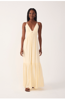 Vestido Crepe Metal  Decote