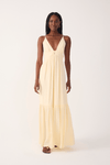 Vestido Crepe Metal  Decote