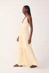 Vestido Crepe Metal  Decote