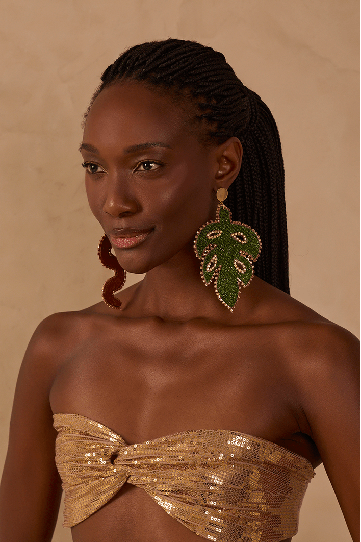 Brinco Cobra E Folha