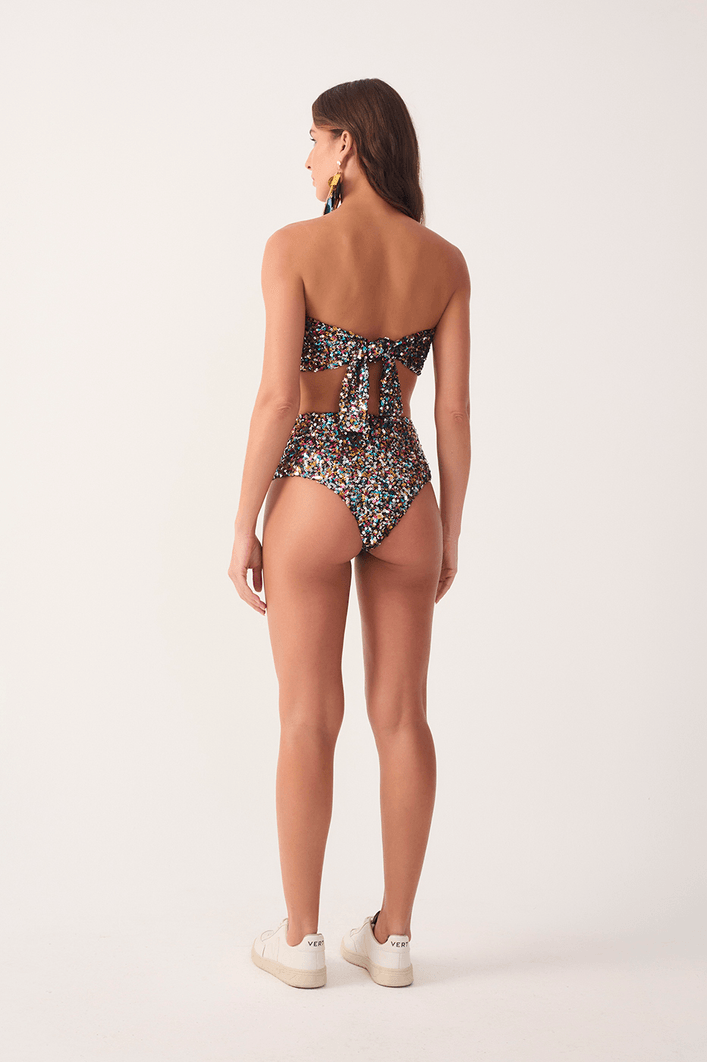 Conjunto Top E Hotpant  Paetê Color