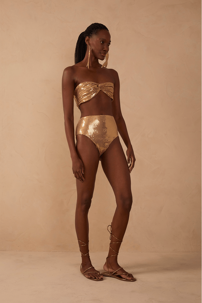 Conjunto Top E Hotpant Paetê