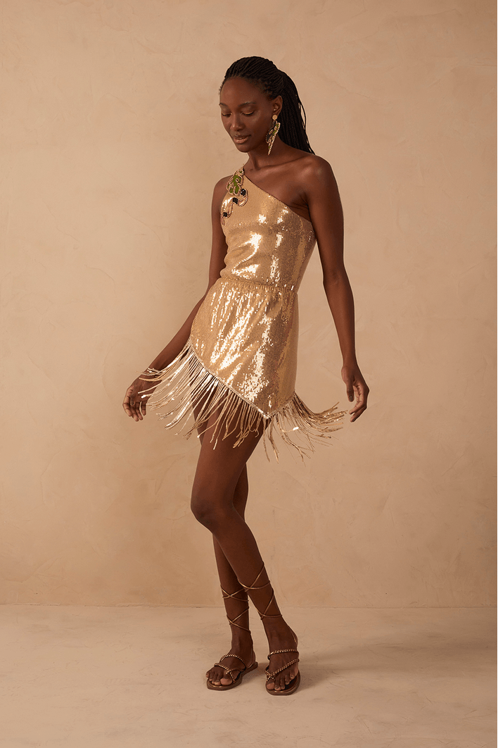 Saia Paete Com Franja