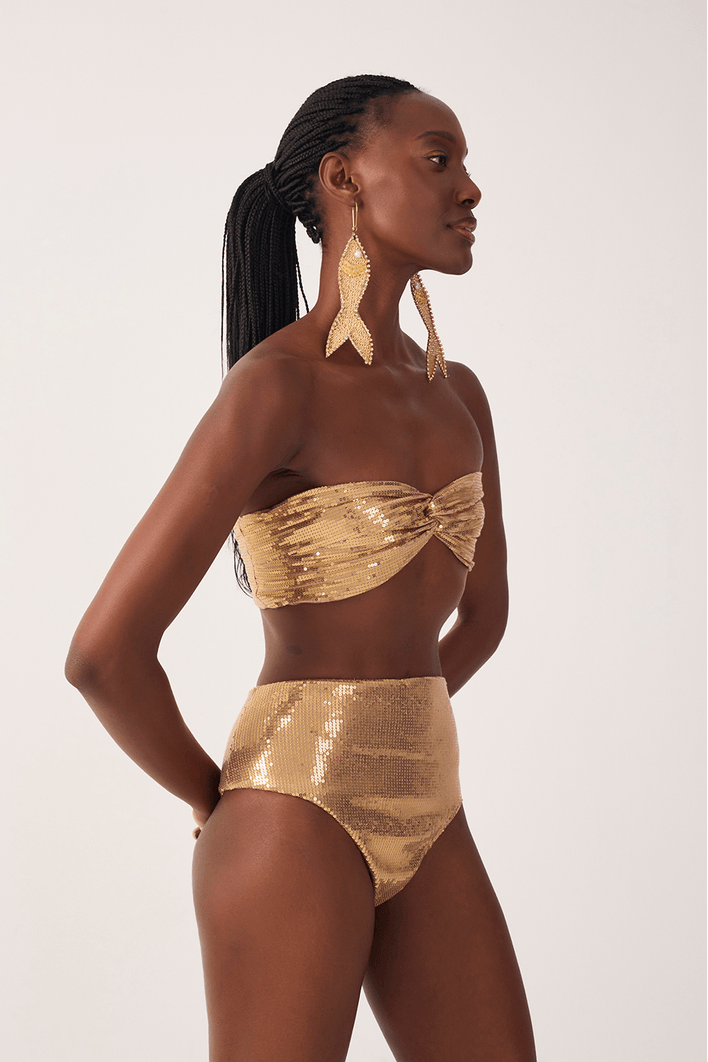 Conjunto Top E Hotpant Paetê