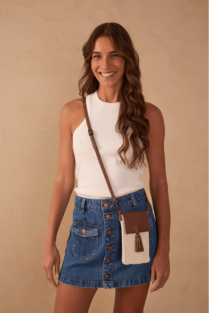 Bolsa Porta Celular Crochê