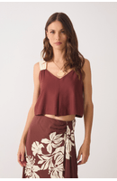 Blusa Linho Alça Franzida