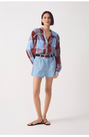 Short Jeans Detalhe Prega