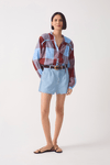 Short Jeans Detalhe Prega