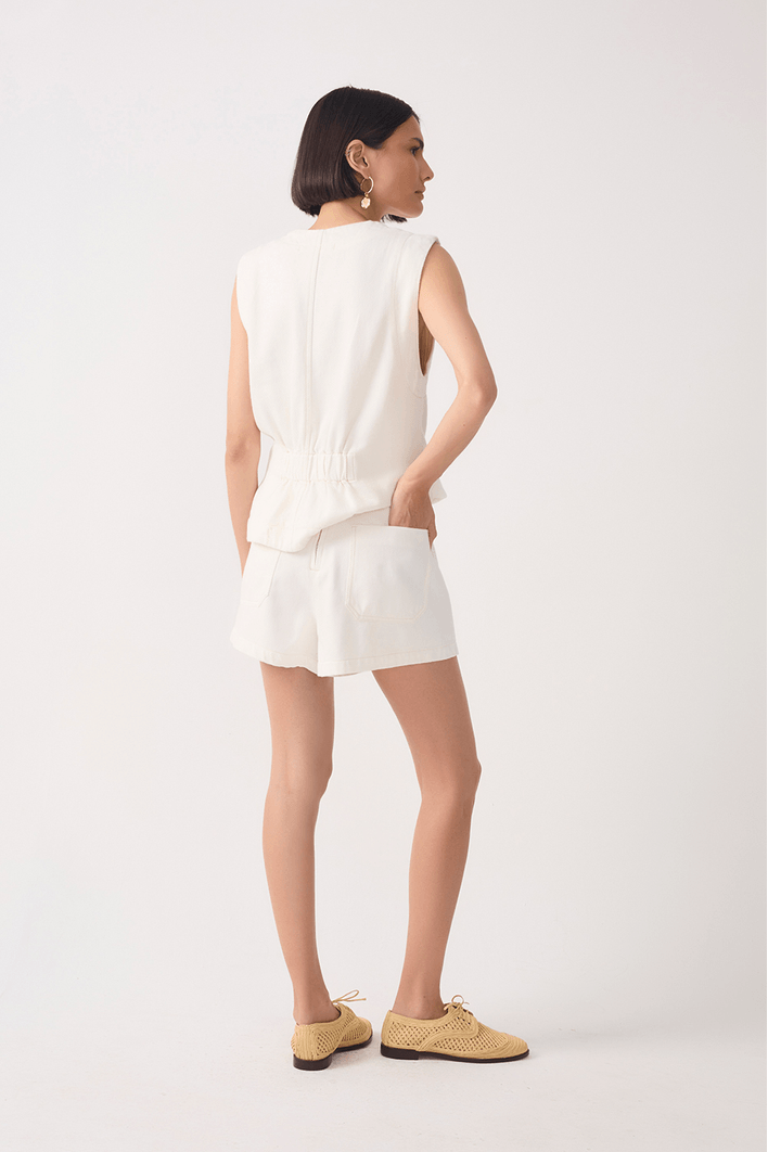 Short Sarja Com Cinto