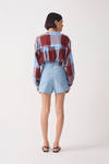 Short Jeans Detalhe Prega