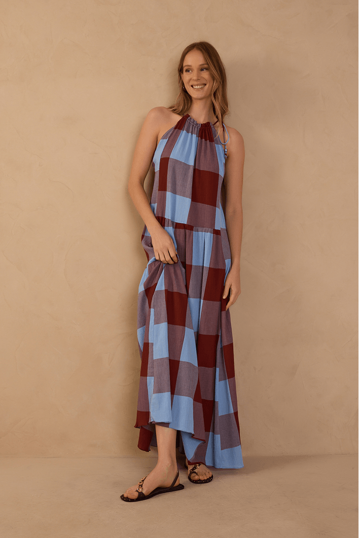 Vestido Cropped Xadrez Marias Deslocadas