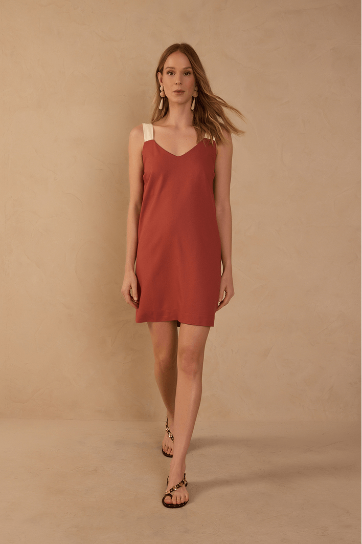 Vestido Curto Linho  Retinho