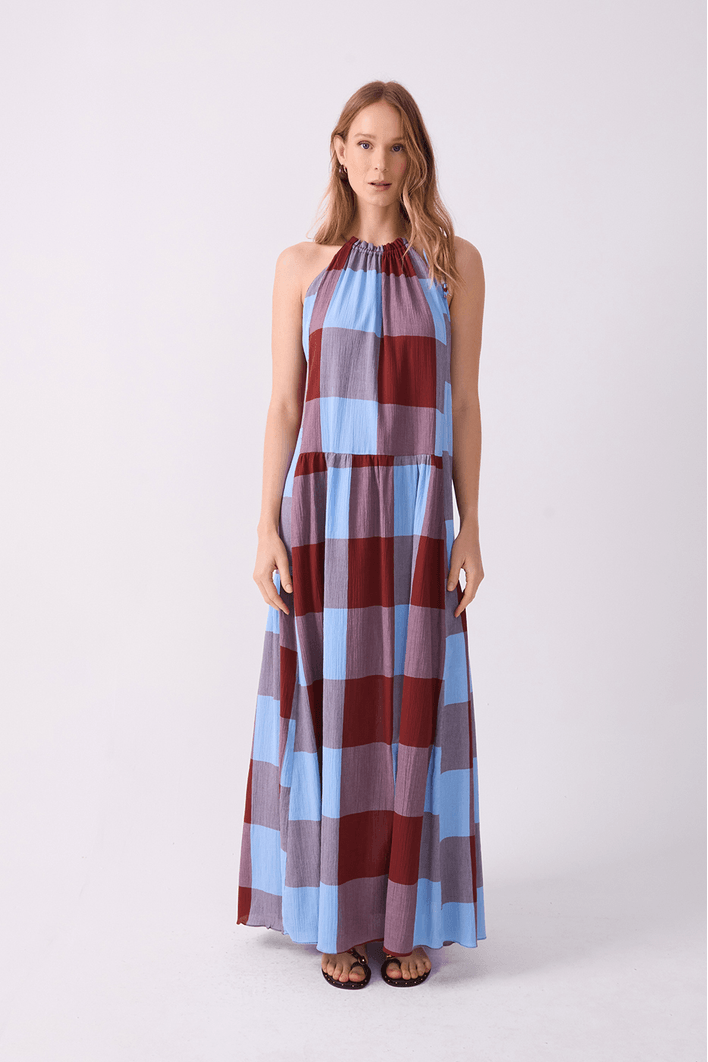 Vestido Cropped Xadrez Marias Deslocadas
