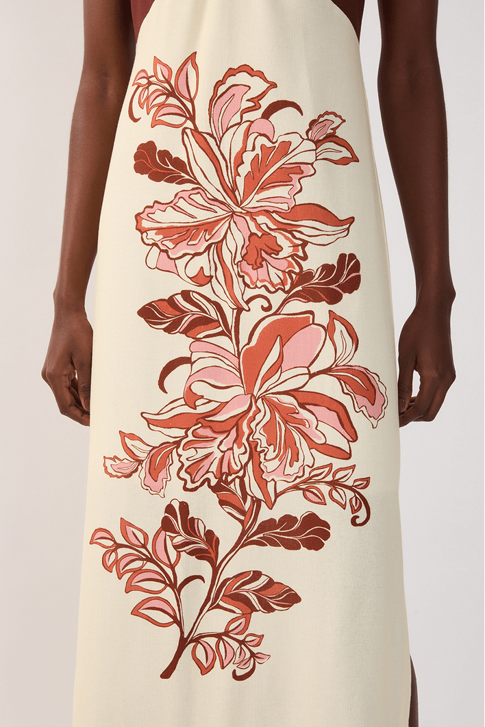 Vestido Cropped Linho Est Flor da Manhã