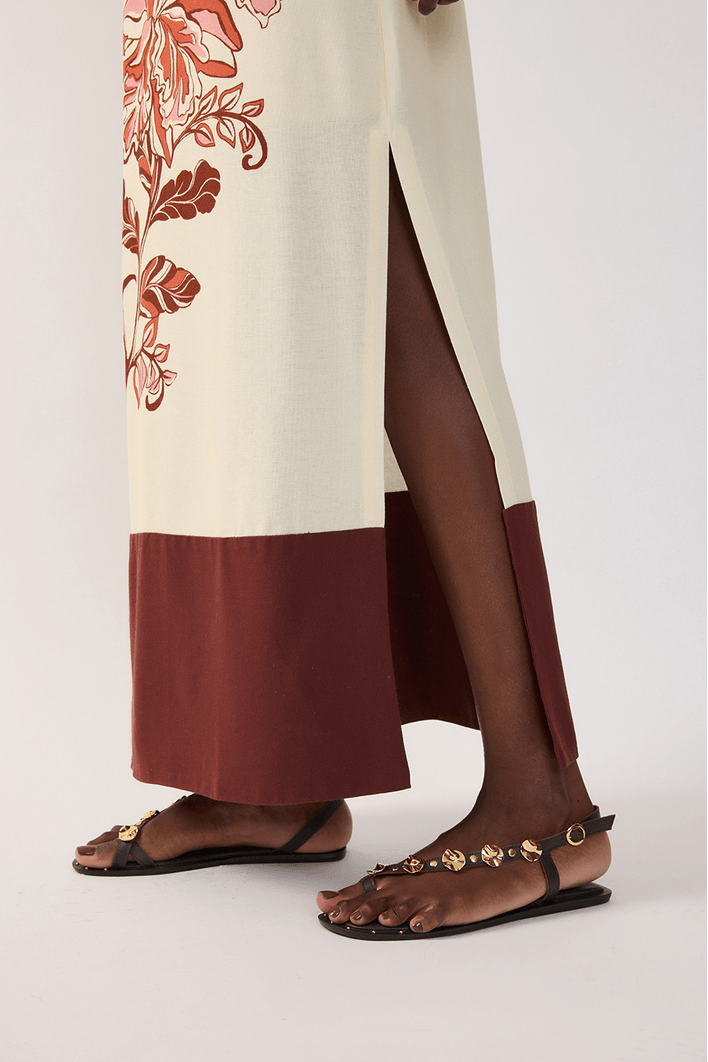 Vestido Cropped Linho Est Flor da Manhã