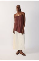 Vestido Cropped Crepe Sobreposição Bico