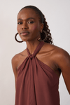 Blusa Crepe Amarração Pescoço