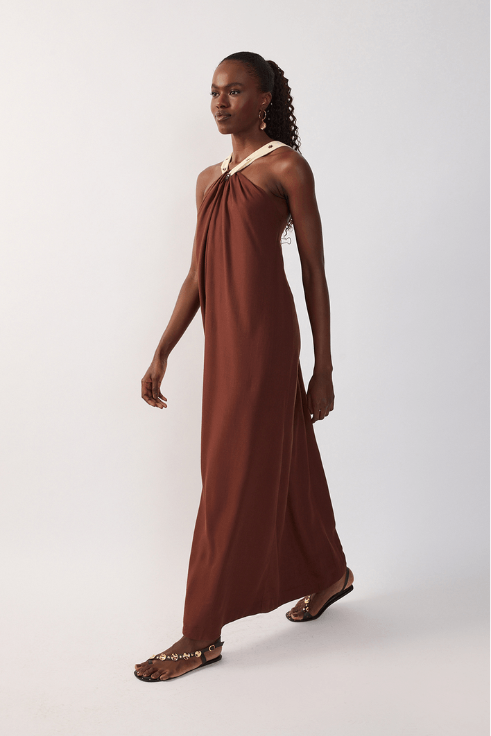 Vestido Cropped Alça Bordada