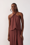 Blusa Crepe Amarração Pescoço