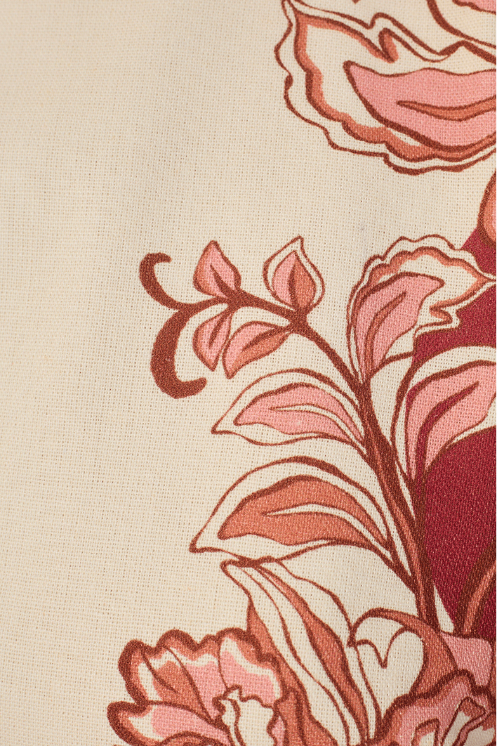 Vestido Linho Est Onda Floral