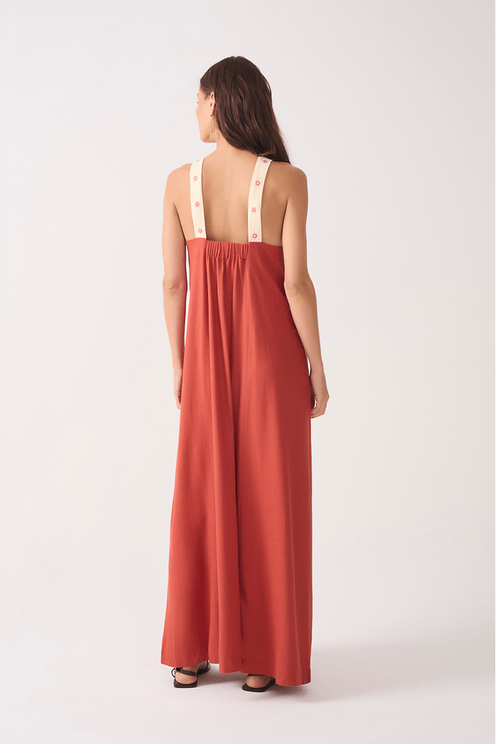 Vestido Cropped Alça Bordada