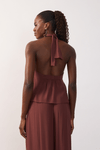Blusa Crepe Amarração Pescoço