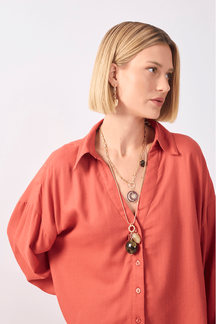 Camisa Decote V