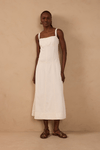 Vestido Sarja Decote Reto