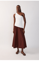 Vestido Ombro Só Malha Com Tecido