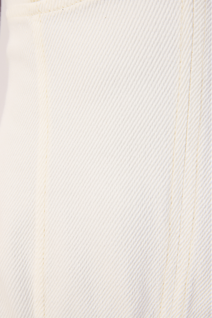 Vestido Sarja Decote Reto