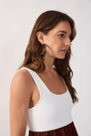 Blusa Bicolor Malha Com Tecido