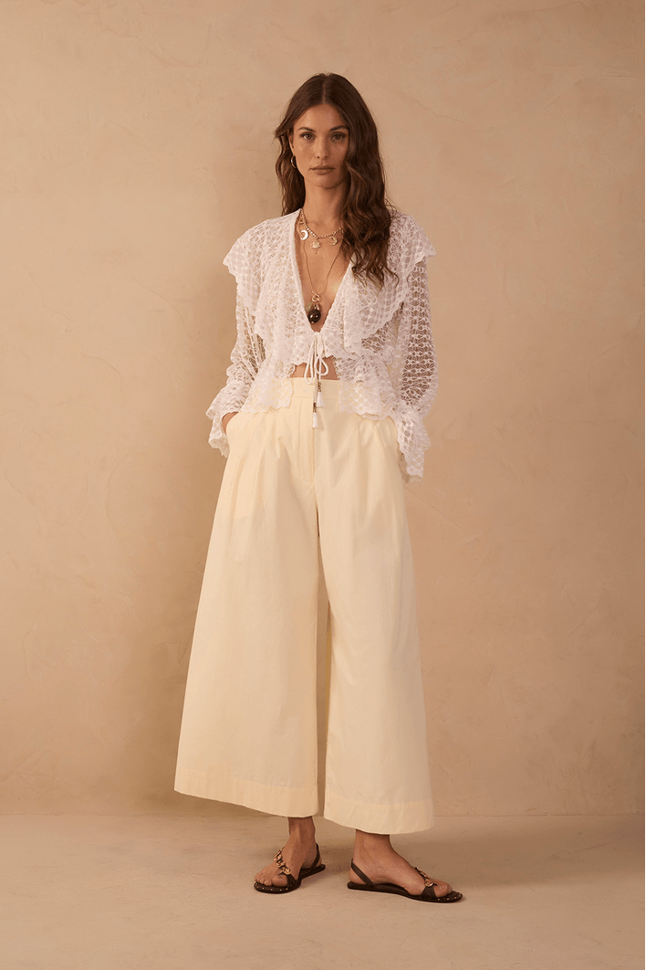 Calça Algodão Pantacourt