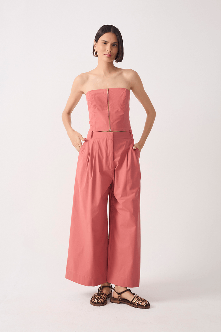 Calça Algodão Pantacourt