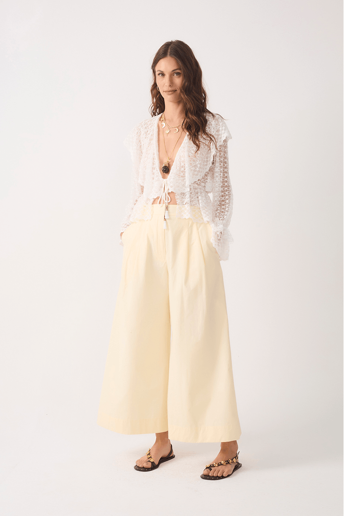 Calça Algodão Pantacourt