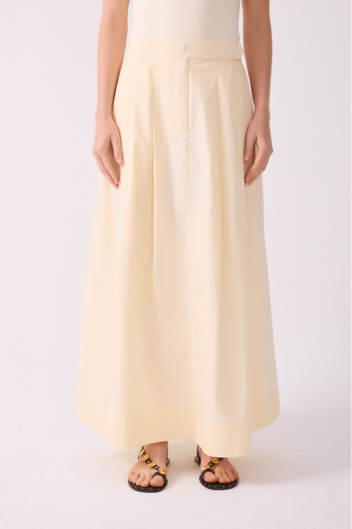 Saia Midi Algodão Alfaiataria