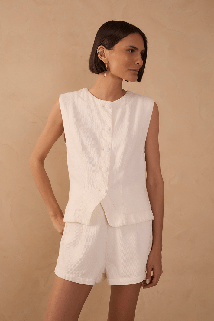 Colete Sarja Botões