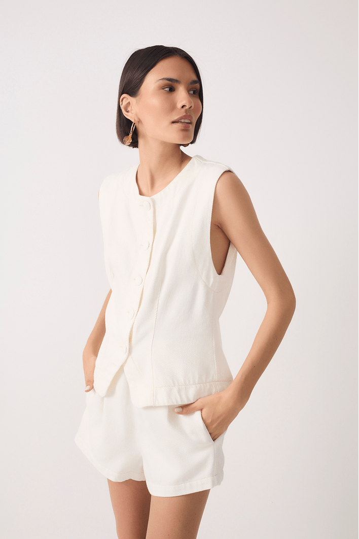 Colete Sarja Botões