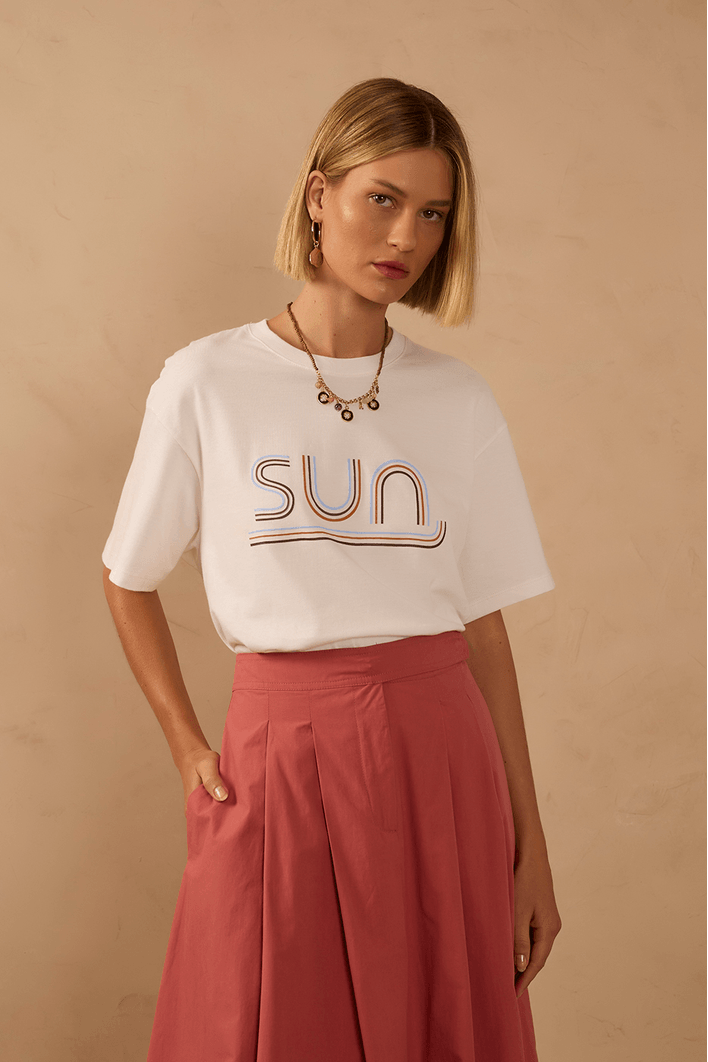T-shirt Silk Sun