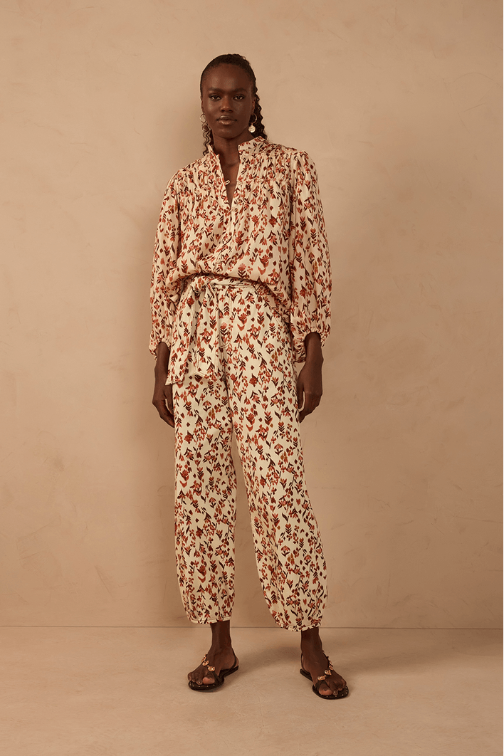 Calça Sarja Faixa Est Jardim Ikat