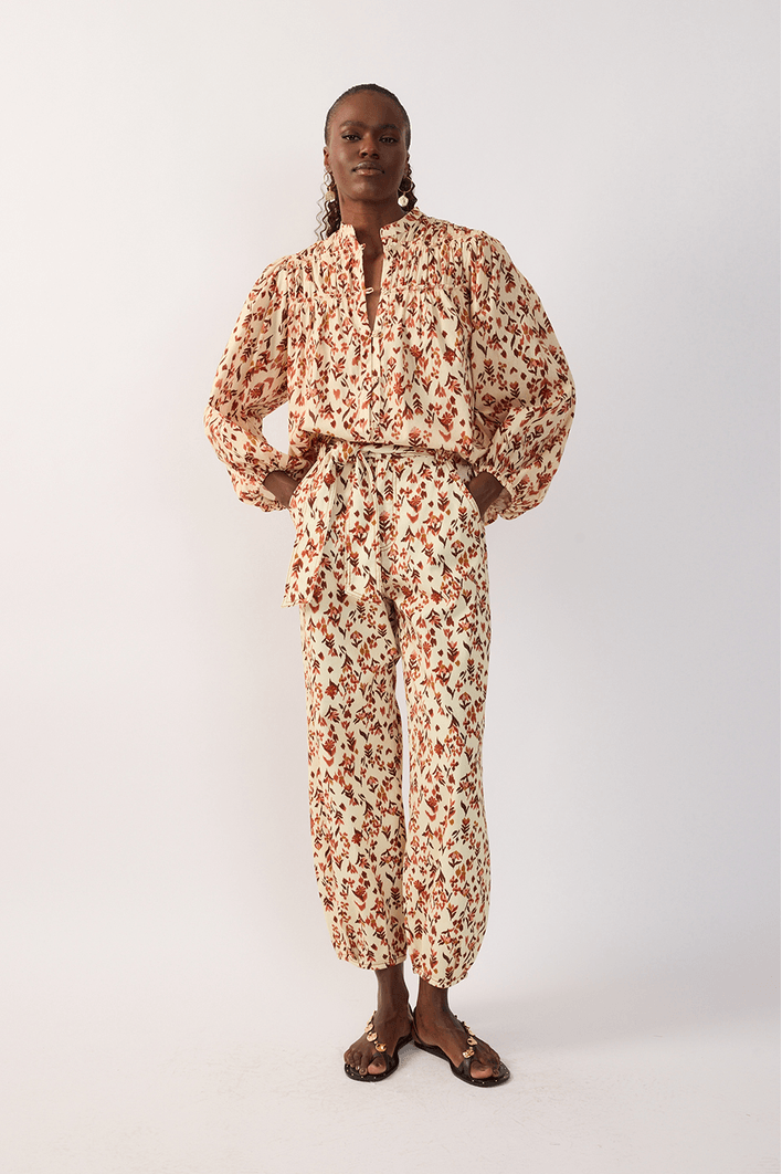 Calça Sarja Faixa Est Jardim Ikat